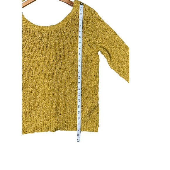 S V-back Knit Sweater, Mustard - Picture 9 of 9